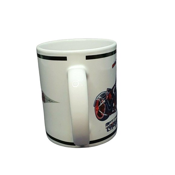 Black Widow Bike Coffee Mug American Chopper Dishwasher Safe Porcelain 8oz Cup - Picture 6 of 10